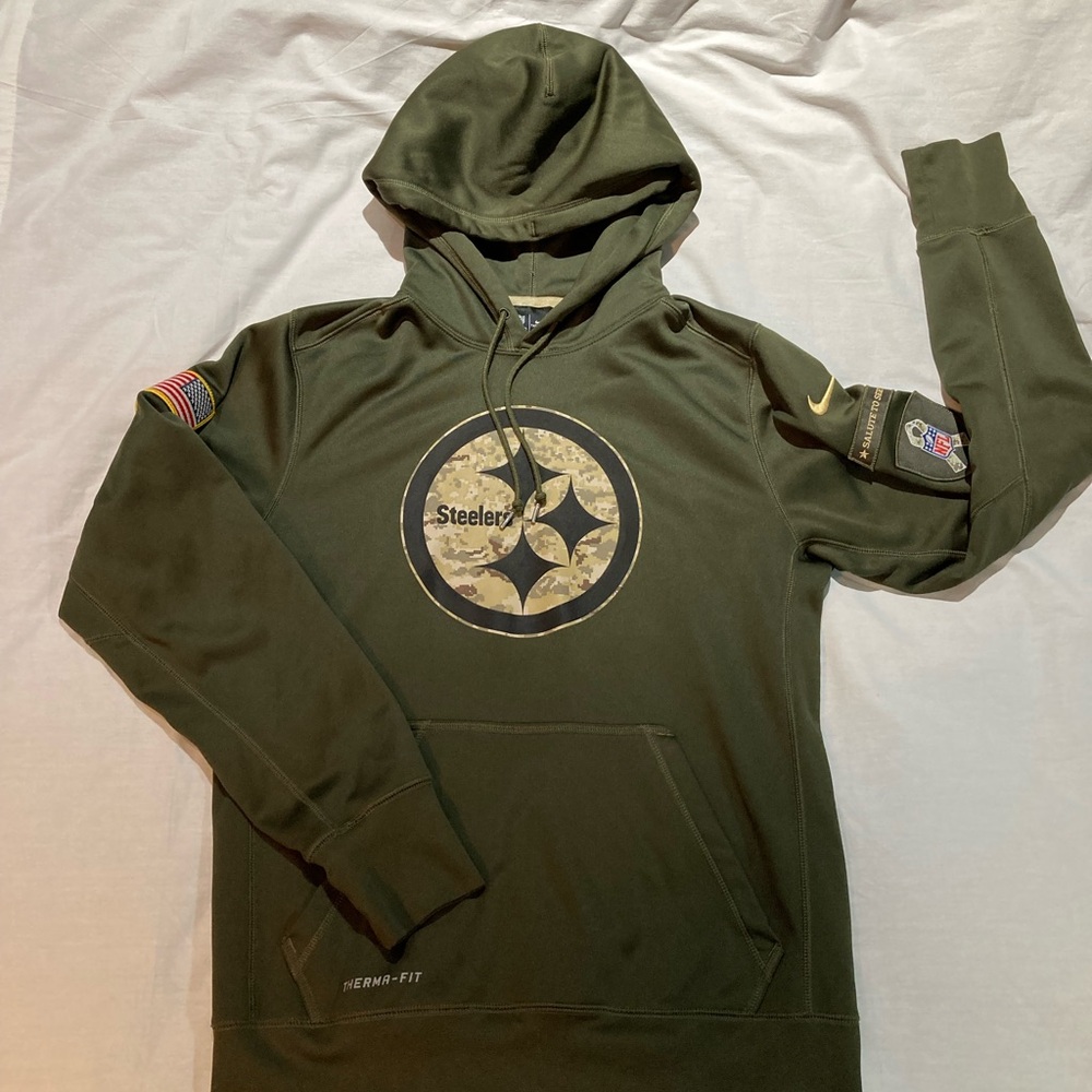 Nike Pittsburgh Steelers Salute to Service Pull over sweatshirt, size Small